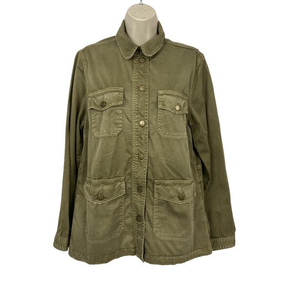 Current/Elliott Jackets & Blazers - Current Elliott Commander Jacket Women Size 3 Large Army Green Military Gorpcore